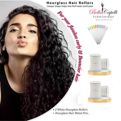 20% OFF - 2 Pack of WHITE (Pack of 6 pieces) + Bag of 25 Hourglass Metal Natural Hair Pins (4.5 inches long)